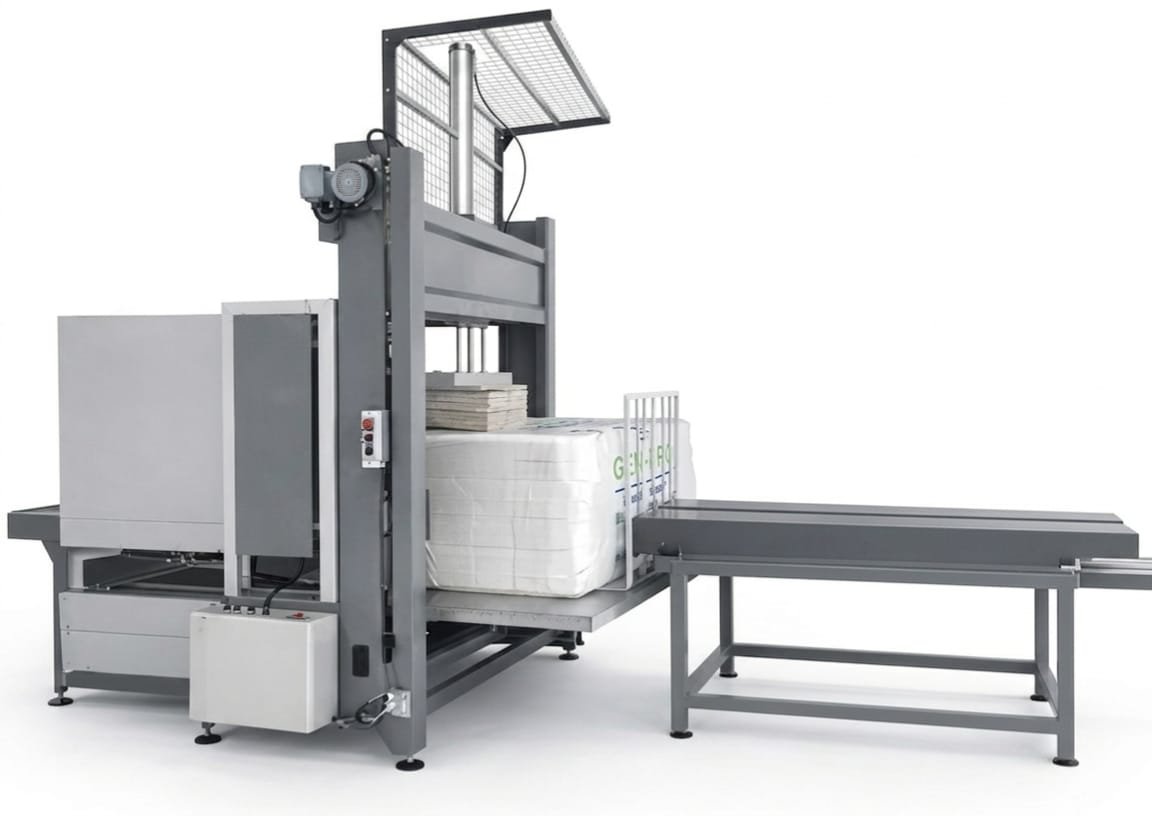 İteleme Mekanizmalı Strafor Shrink Paketleme Makinesi