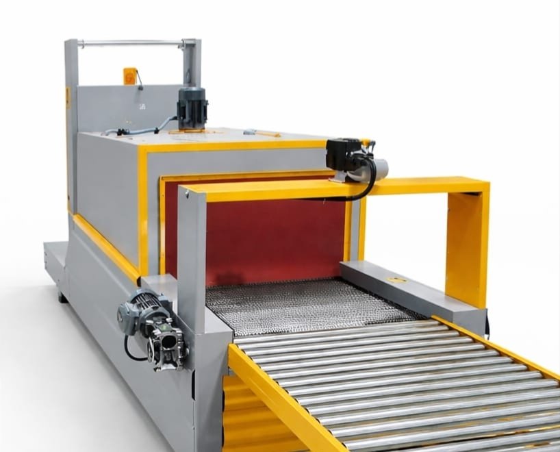 Yarı otomatik shrink paketleme makinesi konveyör detayı